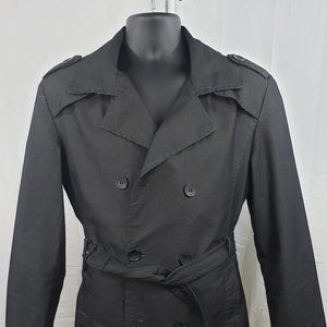 Black men's trench coat size M